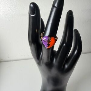 Gucci Purple and Orange Heart Ring